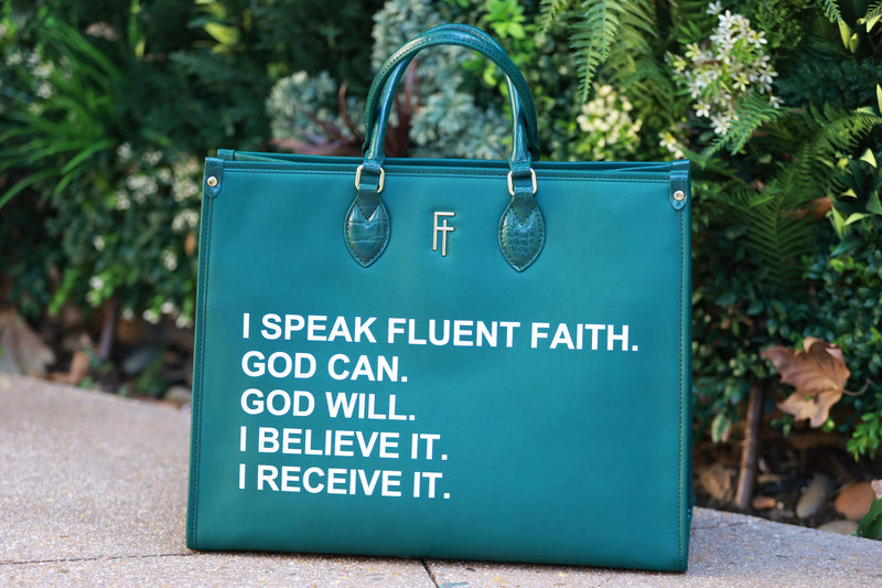 FLUENT FAITH TOTE - GREEN