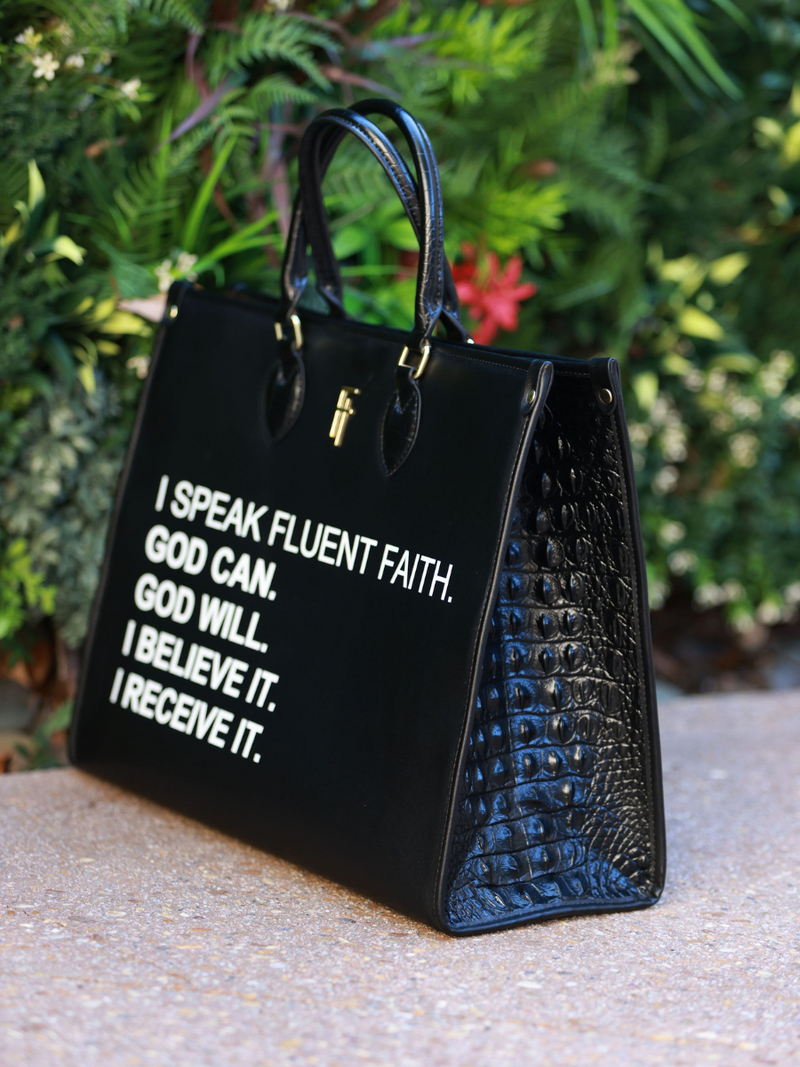 FLUENT FAITH TOTE - BLACK